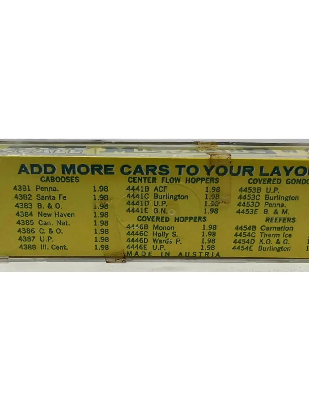 AHM Minitrains 4453 G N Scale Southern Pacific SP 328000 Covered Gondola Car